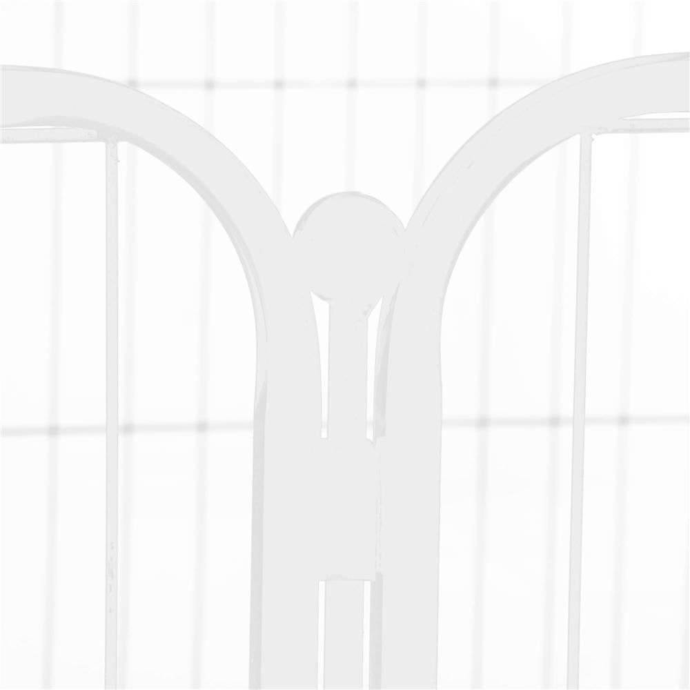 Tarc pentru animale de companie, din fier, forma configurabila, cu usa de acces, 4XL, 184x100x93cm, alb