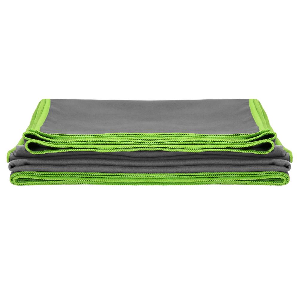 Prosop de plaja cu uscare de rapida, husa de transport, 90x180cm, gri