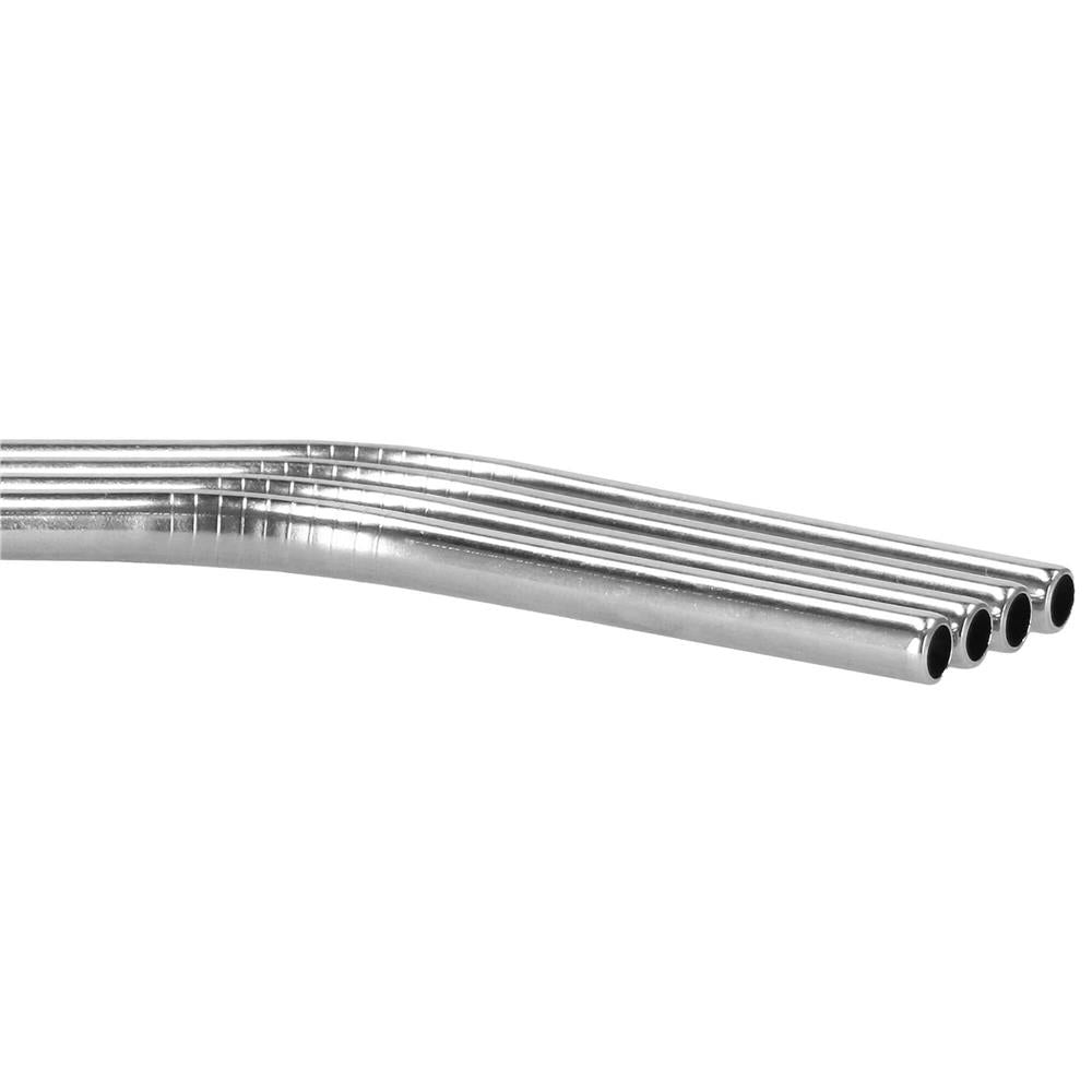 Set 8 paie metalice argintiu, reutilizabile, cu husa depozitare si perii curatat, 215x6 mm