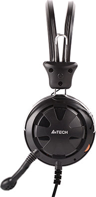 CASTI A4tech, "ComfortFIt", cu fir, standard, utilizare multimedia, microfon pe brat, conectare prin Jack 3.5 mm x 2, negru, "HS-28-1", (timbru verde 0.8 lei)