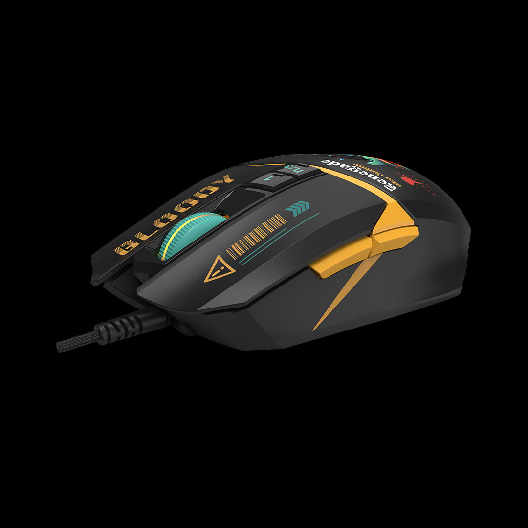 Mouse A4Tech, gaming, Bloody RGB Animation Backlit USB Renegade Midnight, "W63Max Renegade Midnight", 4711421 000536