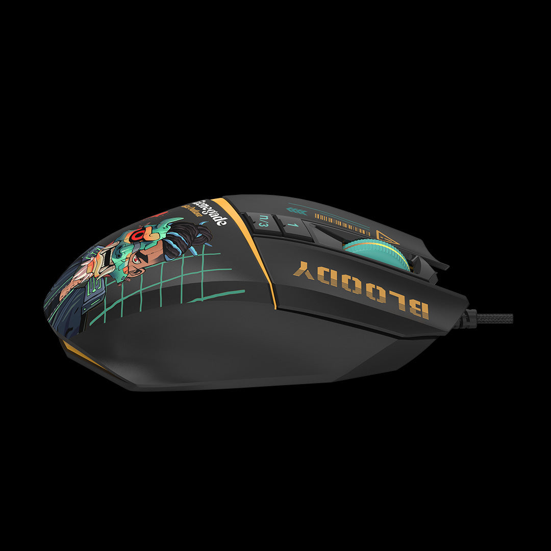 Mouse A4Tech, gaming, Bloody RGB Animation Backlit USB Renegade Midnight, "W63Max Renegade Midnight", 4711421 000536