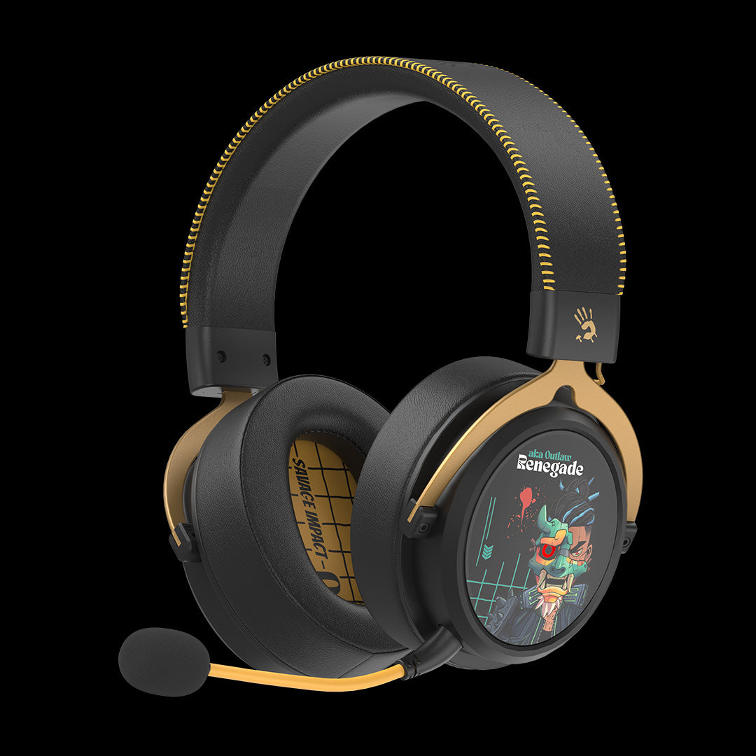 Casti gaming Bloody Bluetooth v5.3 + 2.4GHz + Wired Multi-Mode Connection Headset Renegade Midnight "MR595 Renegade Midnight"(timbru verde 0.8 lei) 4711421 000314