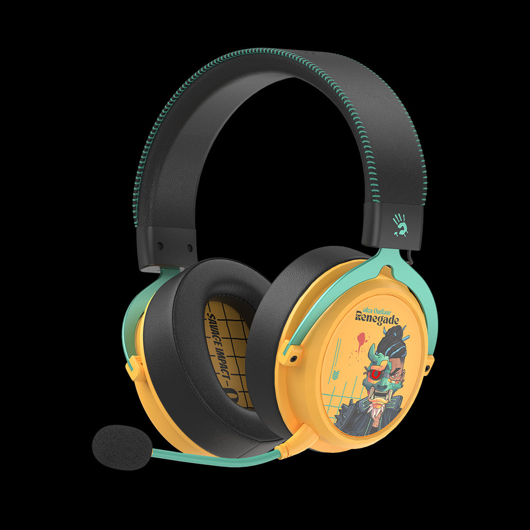 Casti gaming Bloody Bluetooth v5.3 + 2.4GHz + Wired Multi-Mode Connection Headset Renegade Sunset "MR595 Renegade Sunset"(timbru verde 0.8 lei) 4711421 000307