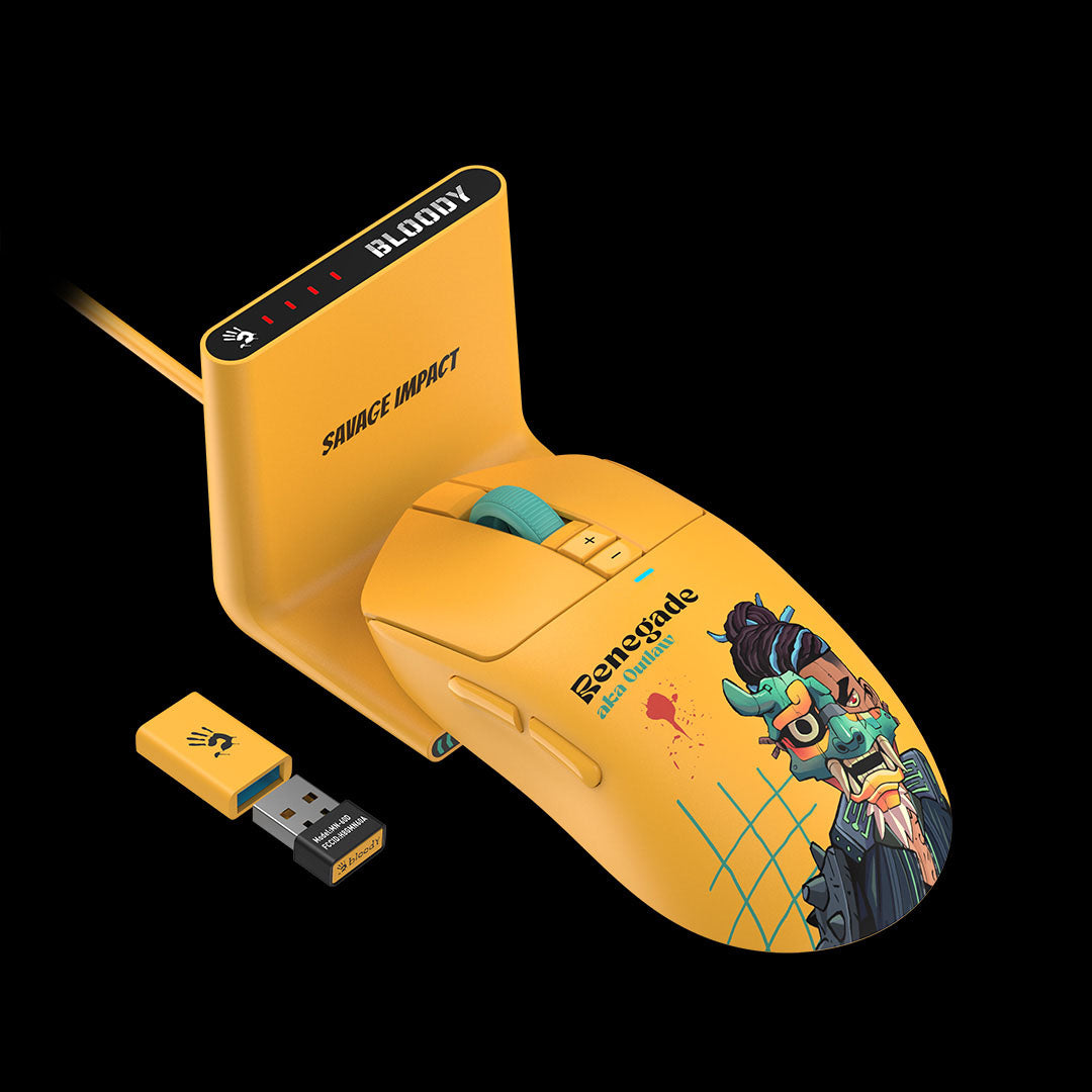 Mouse A4Tech, gaming, BLOODY WAVELINK FULL,SPEED DUAL MODE WIRELESS USB RENEGADE SUNSET, "R72UltraDuo RENEGADE SUNSET", 4711421 000826