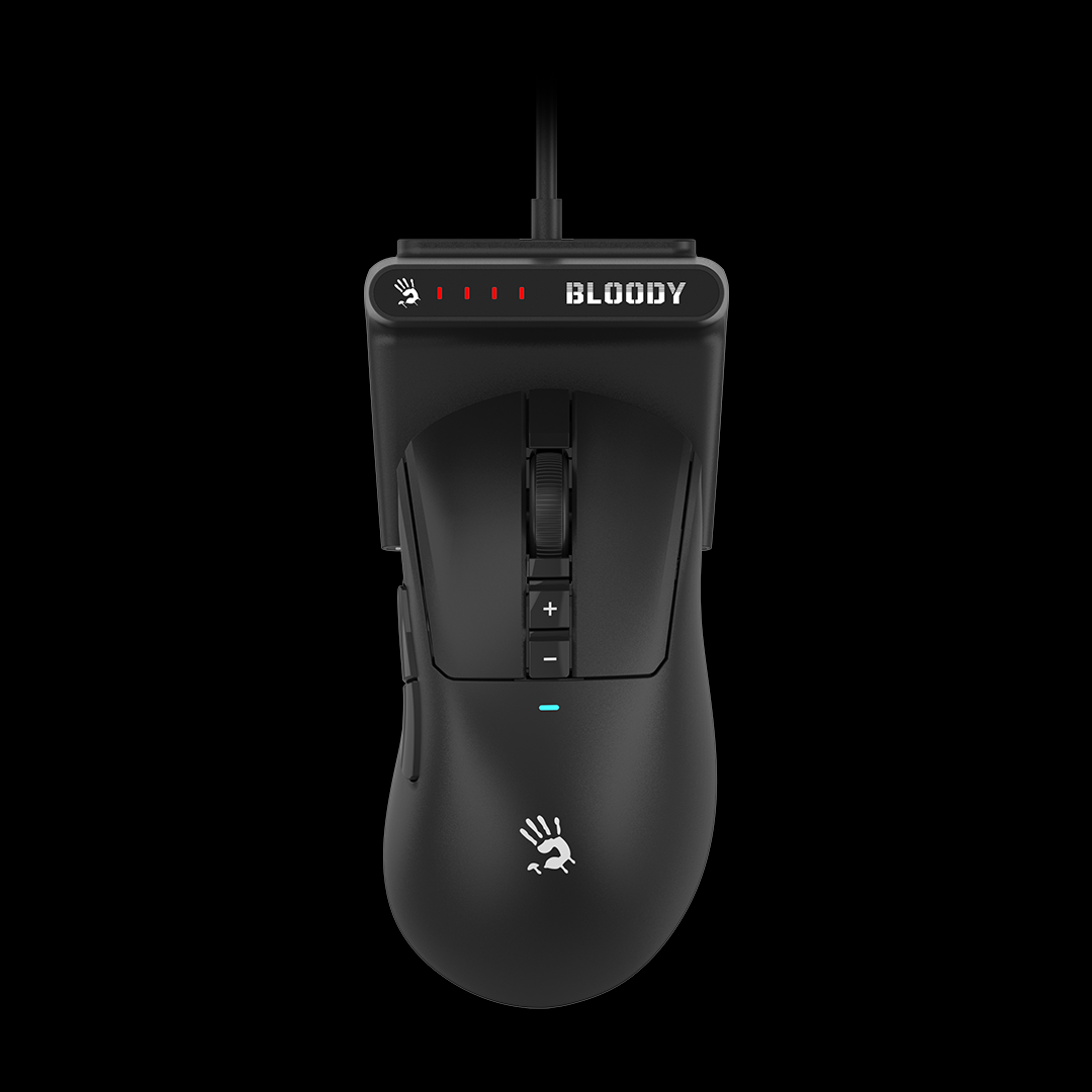 Mouse A4Tech, gaming, Bloody WaveLink Full Speed Dual Mode Wireless USB Type-C/Charging Dock /Black, "R73UltraDuo Black", 4711421 002356