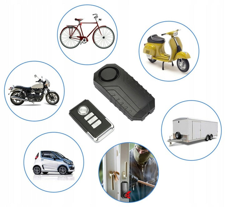 Alarma anti furt pentru biciclete si motociclete, senzor de vibratii, impermeabila, cu telecomanda, 113 db - 17