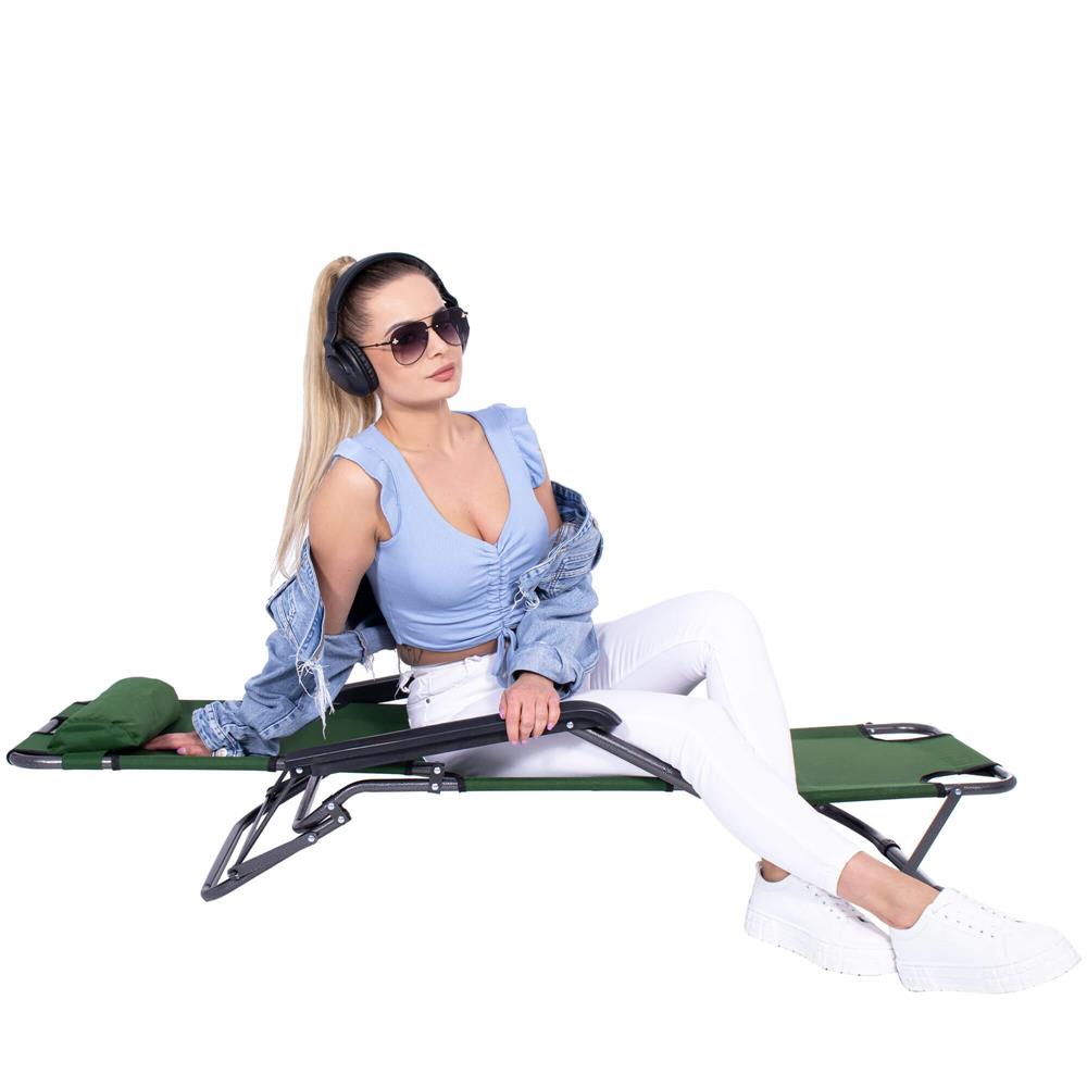 Sezlong pliabil SERSIMO GC5, Relax Zero Gravity, 80x60x153cm, Verde