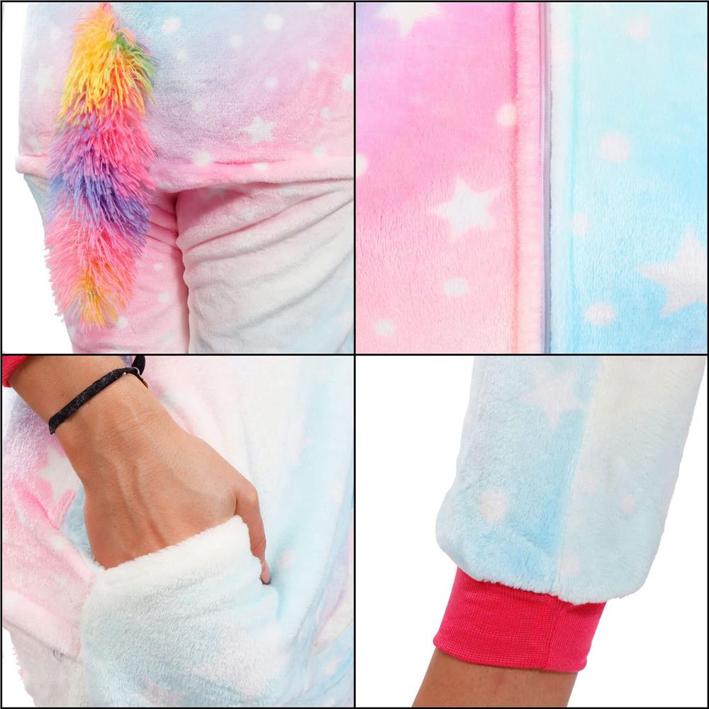 Pijama tip salopeta pentru dama, model unicorn, marime M