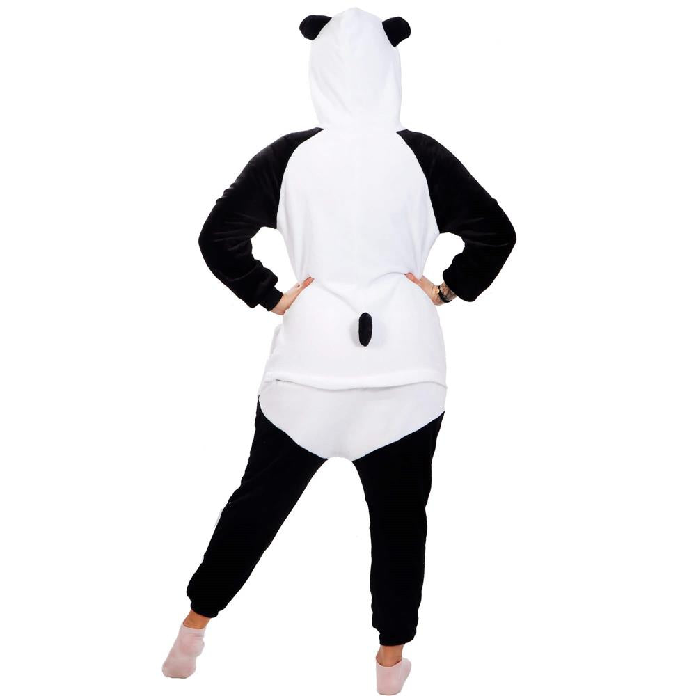 Pijama tip salopeta pentru adulti, model Panda, marime S