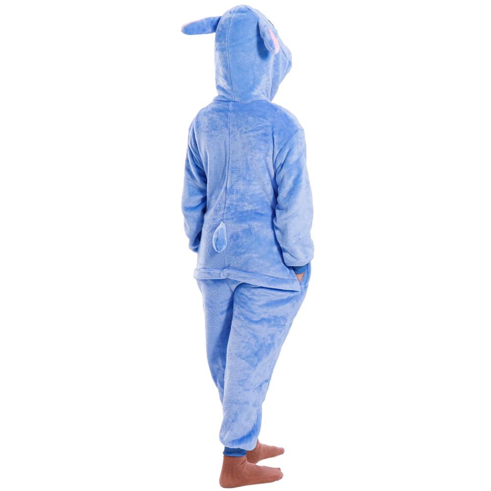 Pijama tip salopeta pentru copii, model stitch, marime 120-130cm