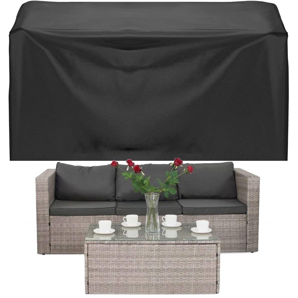 Husa mobilier gradina, impermeabila, cu protectie UV, 70x70x125cm, negru