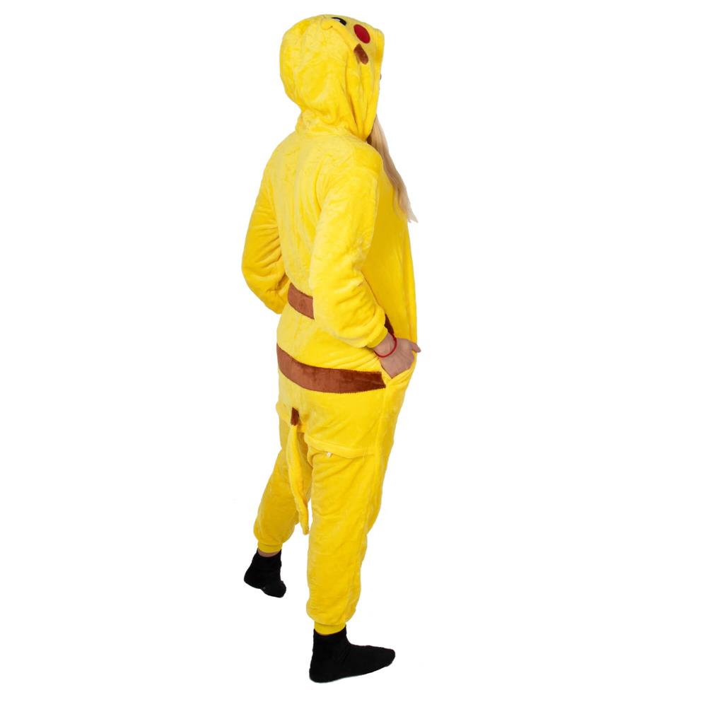 Pijama tip salopeta pentru adulti, model Pikachu, marime S