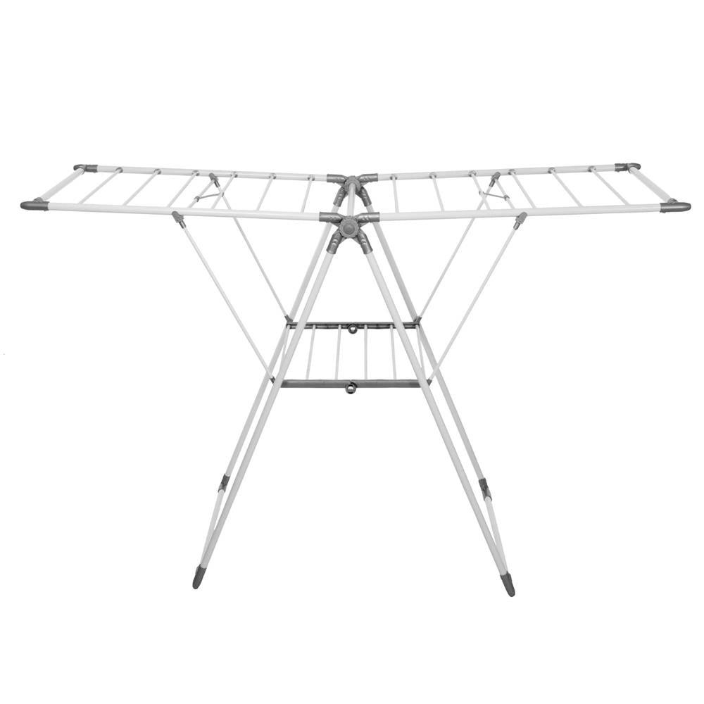 Uscator de rufe pliabil, 3 platforme cu etaj intermediar de agatat, 156x57x100cm