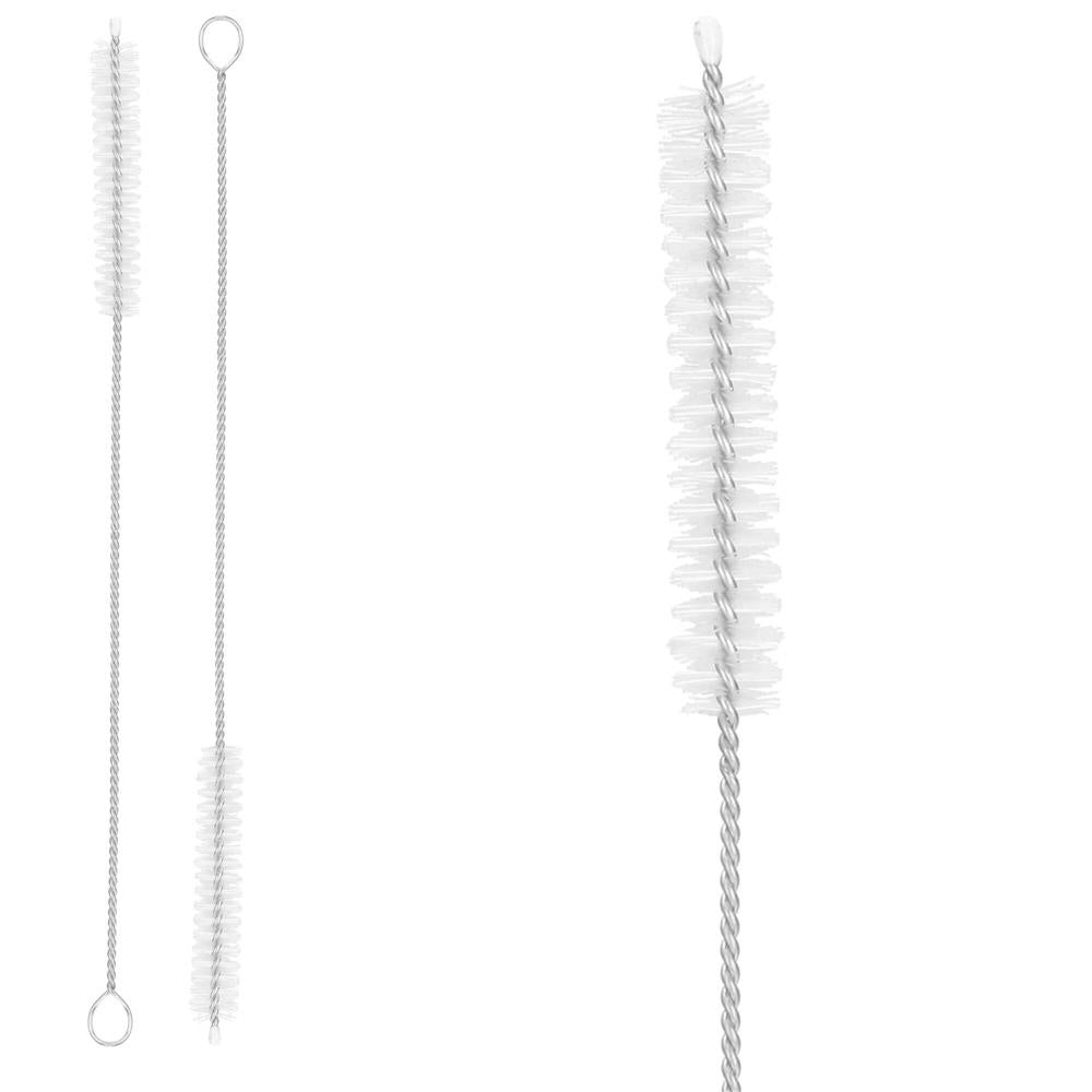 Set 8 paie metalice argintiu, reutilizabile, cu husa depozitare si perii curatat, 215x6 mm