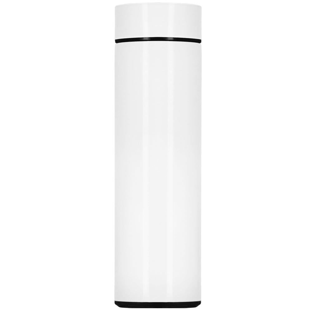 Cana termos Smart, inox, display LED, afisare temperatura, 500ml, 23cm, alb