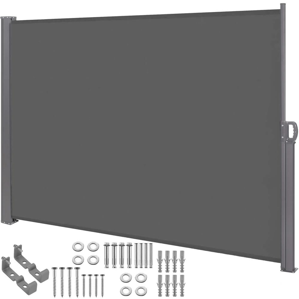 Paravan lateral pentru intimitate, extensibil, sistem fixare inclus, 200x300cm, gri inchis - 20