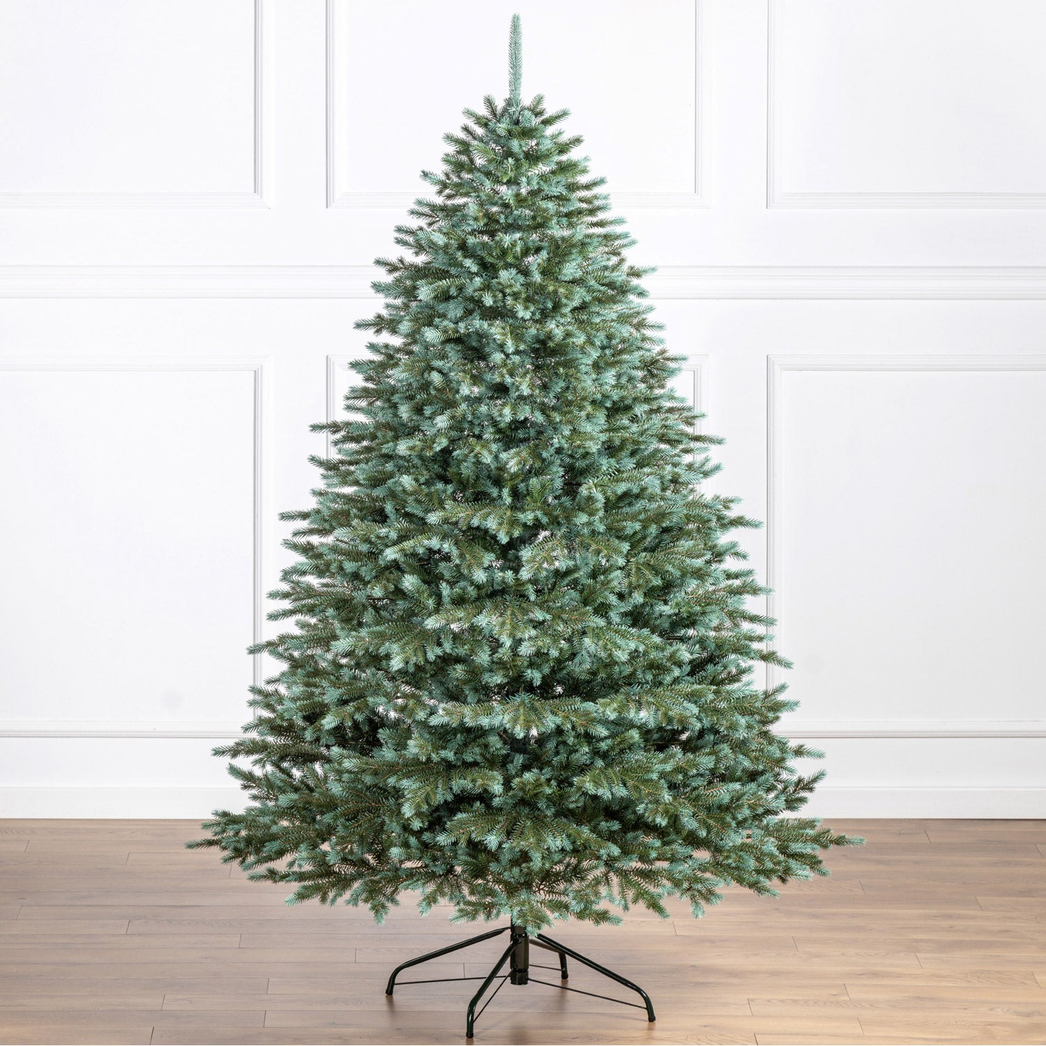 Brad artificial Christmas Deluxe by Sersimo, Alaska Select verde argintiu, integral 3D, 210 cm
