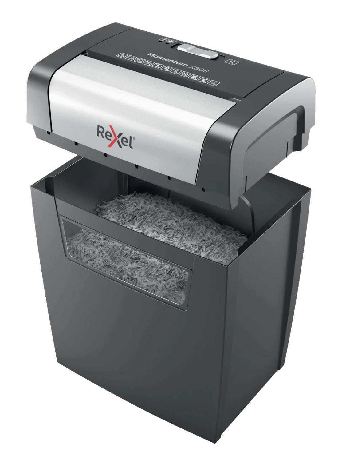 Distrugator manual documente MOMENTUM X308, 8 coli, P3, cross-cut (tip confeti) Rexel "2104570EU"