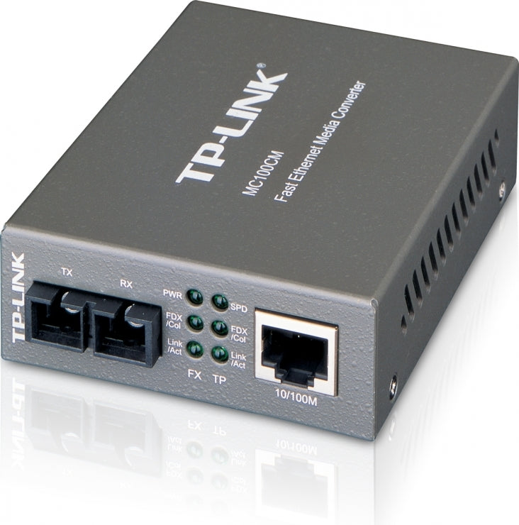 MEDIA CONVERTOR Tp-Link RJ45 10/100M la fibra SC multi-mode 100M, Full-duplex, pana la 2Km, montabil in sasiu 