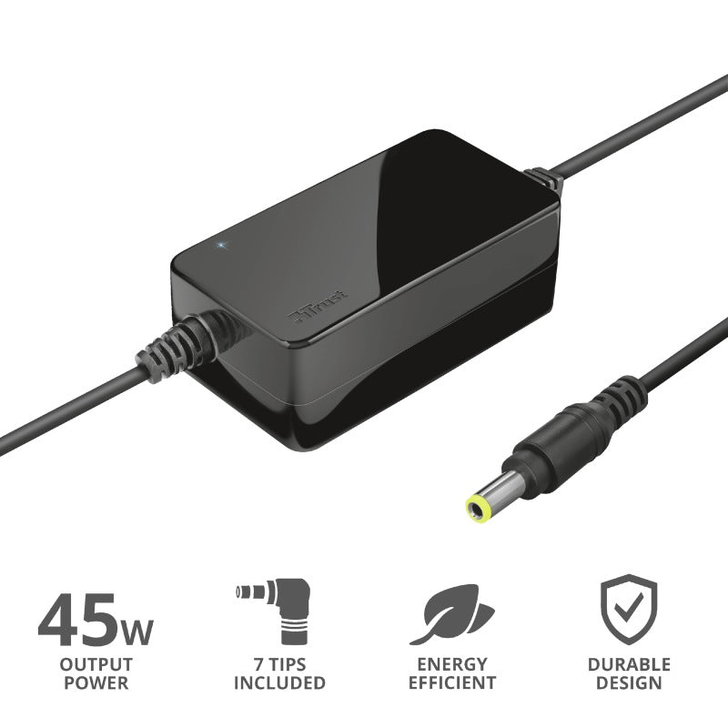 ALIMENTATOR Notebook universal TRUST la retea, 45 Watt, iesire 18 - 20 Volt, "TR-21904"