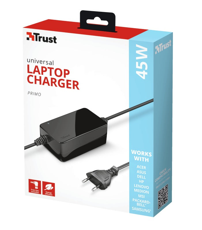 ALIMENTATOR Notebook universal TRUST la retea, 45 Watt, iesire 18 - 20 Volt, "TR-21904"