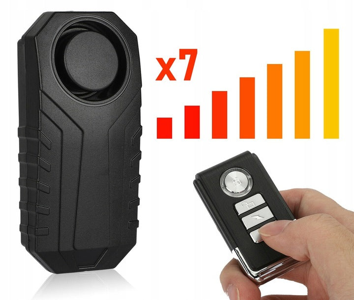 Alarma anti furt pentru biciclete si motociclete, senzor de vibratii, impermeabila, cu telecomanda, 113 db - 18