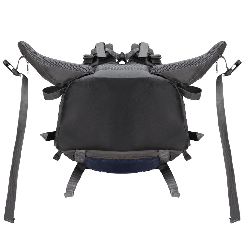 Rucsac tactic militar pentru drumetie, cu husa de ploaie, 90 litri, 25 kg, 74x32x20 cm, gri albastru - 2