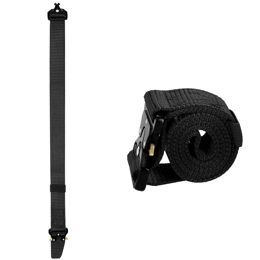 Curea centura Tactical Combat pentru barbati 3.5 x 125 cm, rezistent, negru