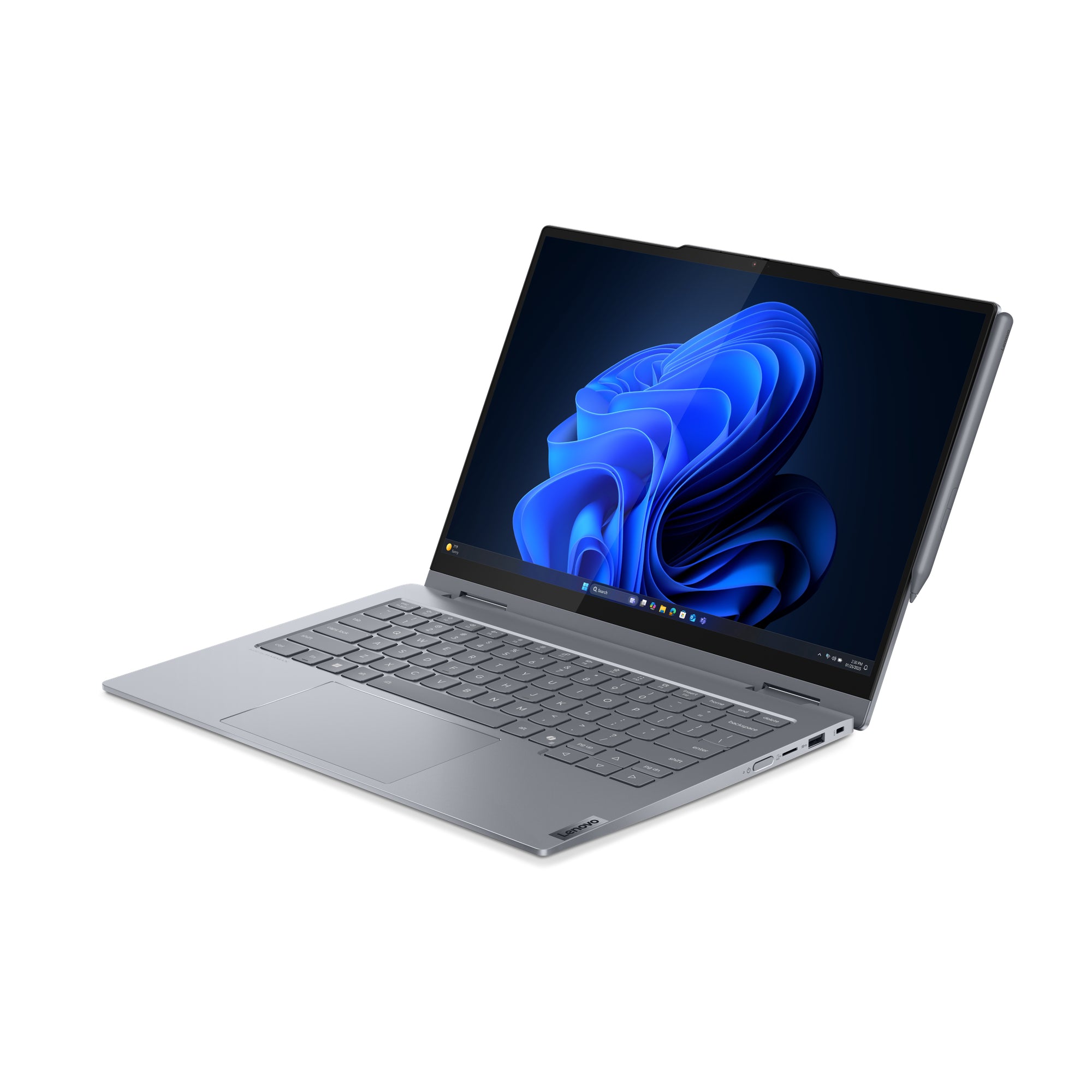 14 ThinkBook 14 2-in-1 G5 IAU, WUXGA IPS Touch, Procesor Intel® CoreTM Ultra 7 255U (12M Cache, up to 5.20 GHz), 16GB DDR5, 512GB SSD, Intel Graphics, Win 11 Pro, Luna Grey "21SQ000FRI" (timbru verde 3.5 lei)