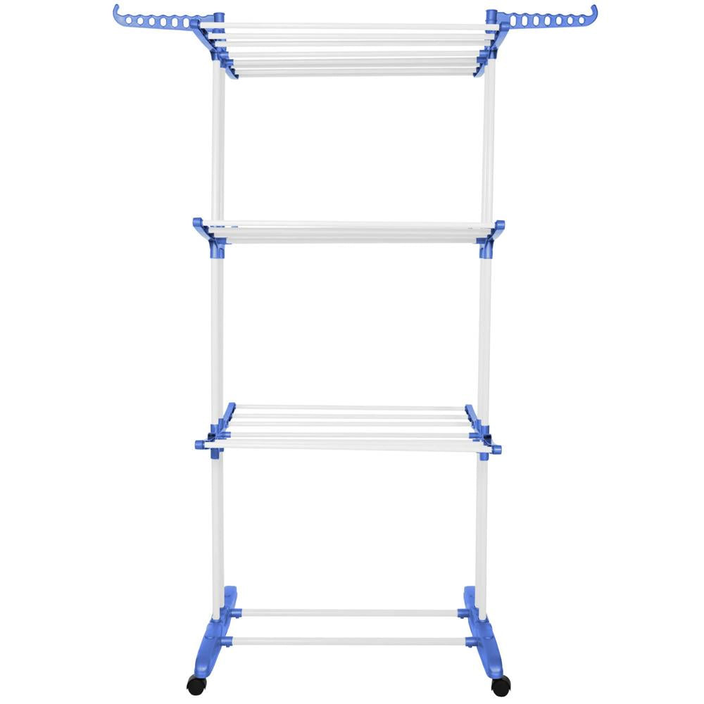 Uscator vertical pentru rufe, mobil si pliabil, cu doua umerase, 75x57x170cm, sarcina 15kg