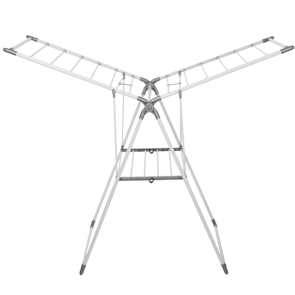 Uscator de rufe pliabil, 3 platforme cu etaj intermediar de agatat, 156x57x100cm