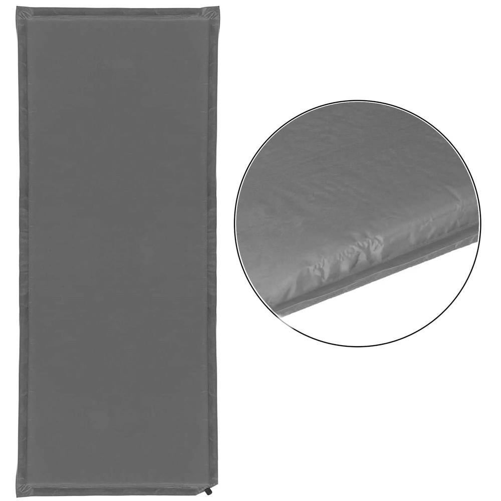 Saltea plabila din spuma poliuretanica, cu autoumflare, 180x50x2.5cm, gri