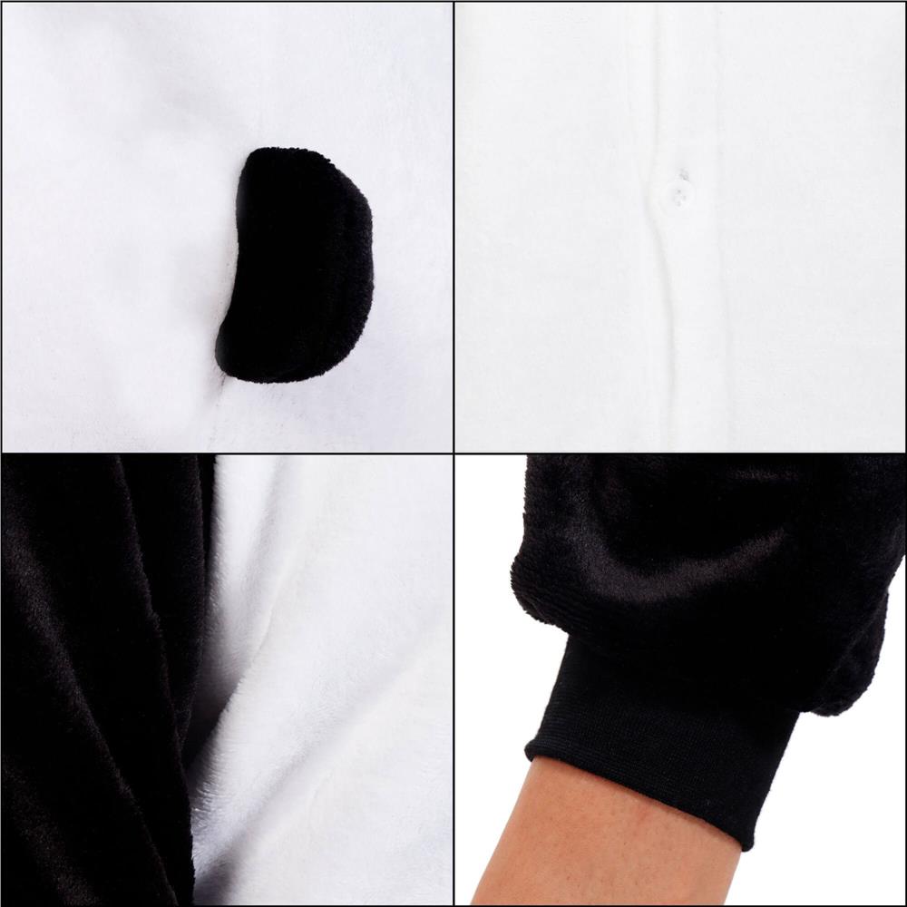 Pijama tip salopeta pentru adulti, model Panda, marime S