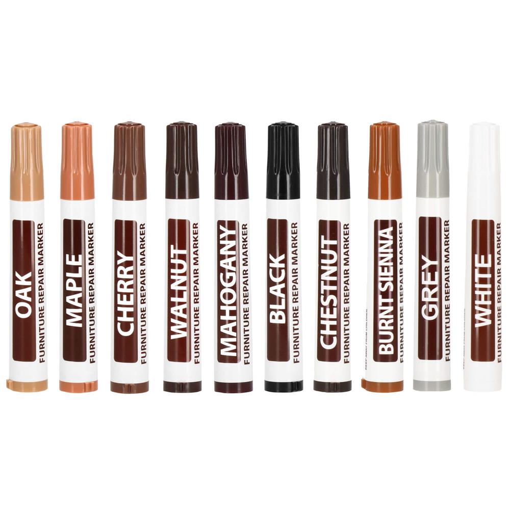 Set 20 markere si creioane de ceara pentru reparatii mobila, multicolor