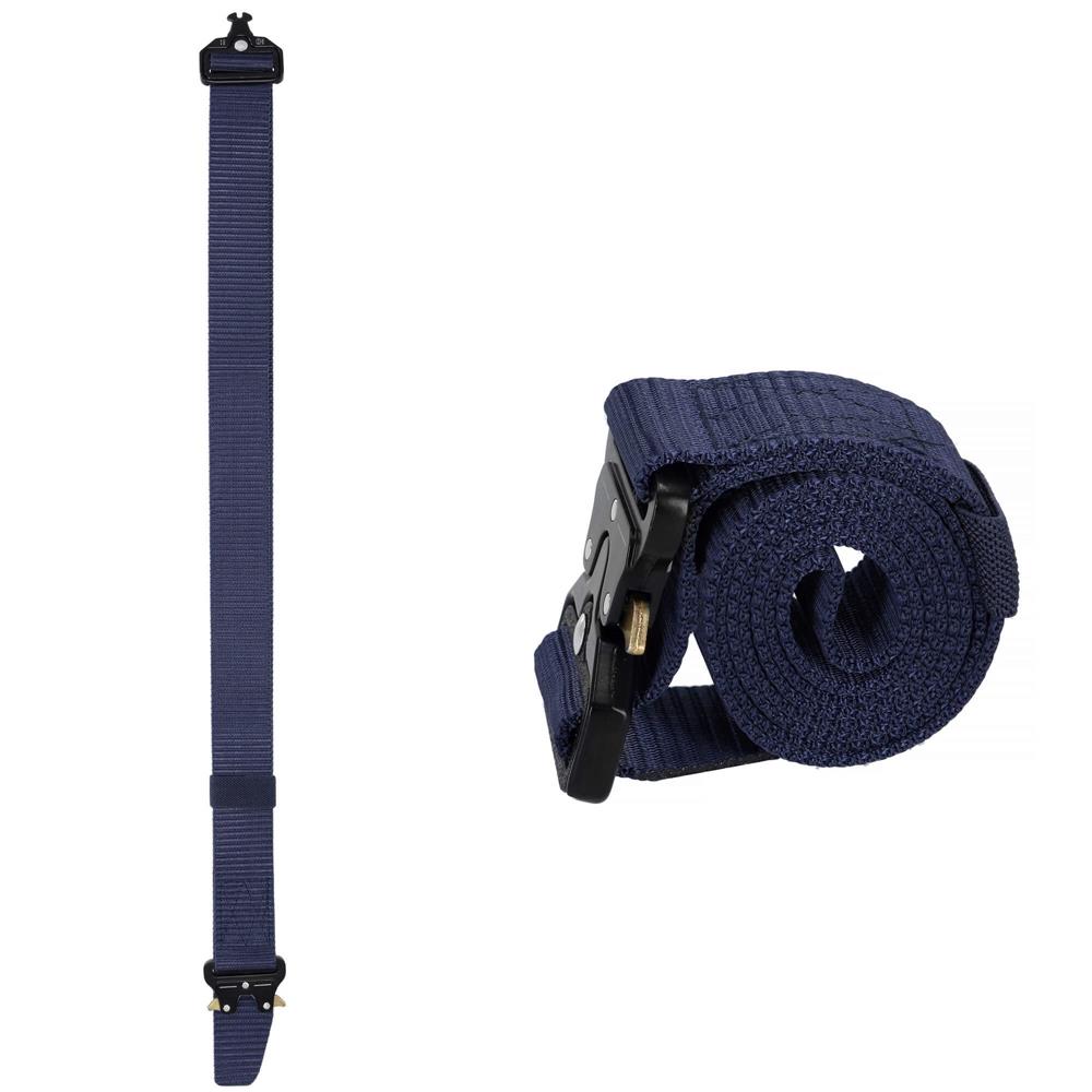 Curea centura Tactical Combat pentru barbati 3.5 x 125 cm, rezistent, albastru inchis