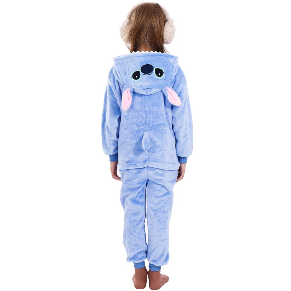 Pijama tip salopeta pentru copii, model stitch, marime 120-130cm