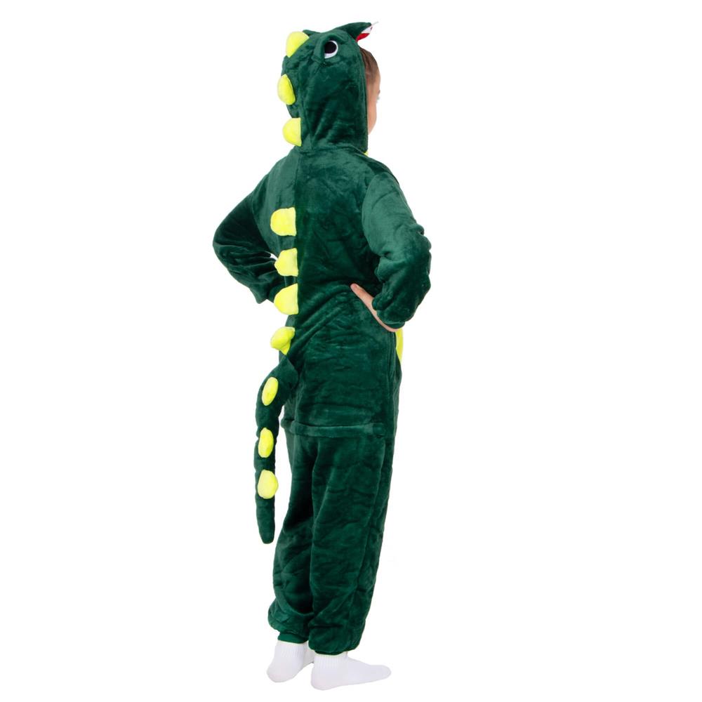 Pijama tip salopeta pentru copii, model Dragon, marime 110-120cm