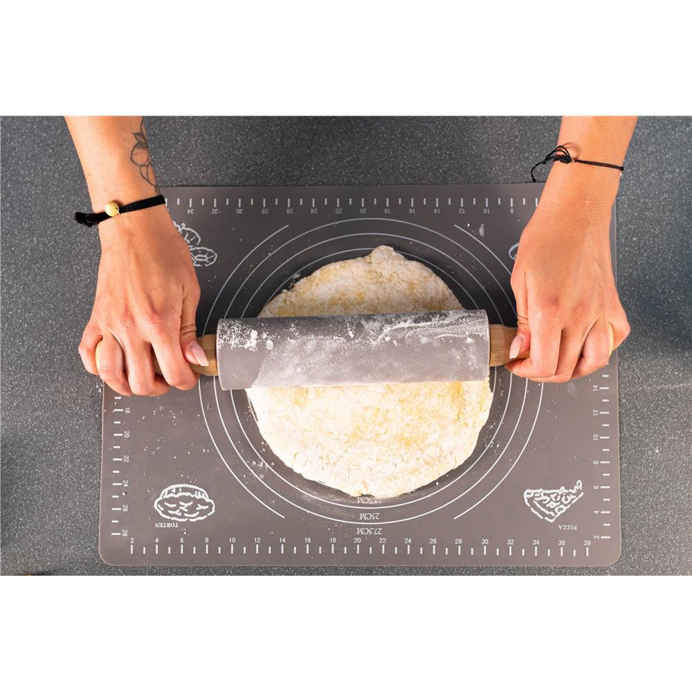 Plansa din silicon alimentar de framantat aluat, rezistenta la temperaturi ridicate, 65x45cm, gri