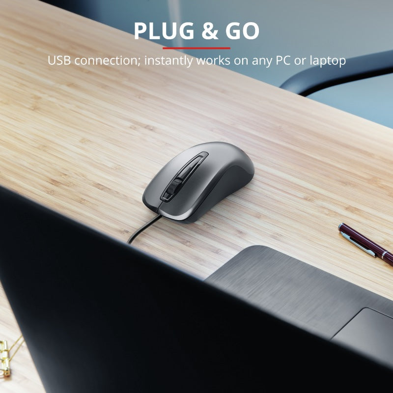MOUSE TRUST, "Carve", PC sau NB, cu fir, USB, optic, 1200 dpi, butoane/scroll 3/1, , negru, "TR-23733"