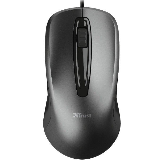 MOUSE TRUST, "Carve", PC sau NB, cu fir, USB, optic, 1200 dpi, butoane/scroll 3/1, , negru, "TR-23733"
