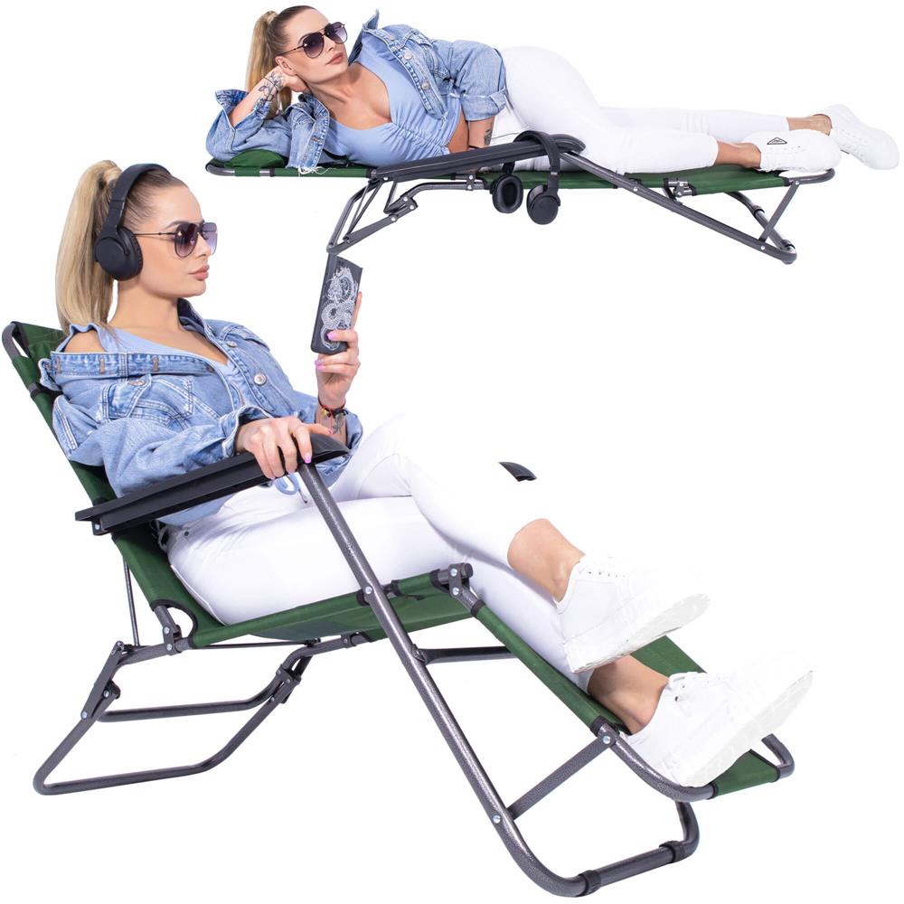 Sezlong pliabil SERSIMO GC5, Relax Zero Gravity, 80x60x153cm, Verde