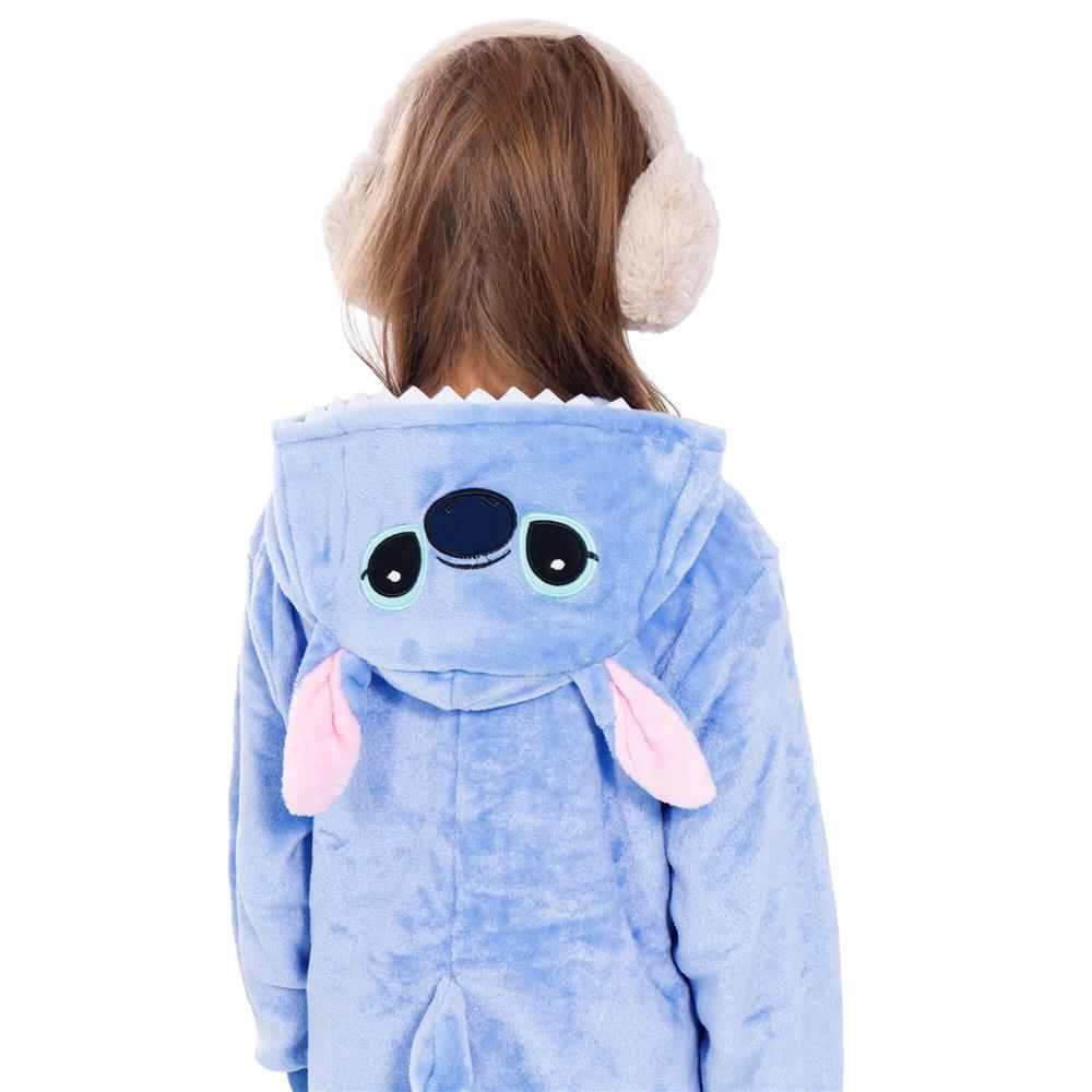Pijama tip salopeta pentru copii, model stitch, marime 120-130cm