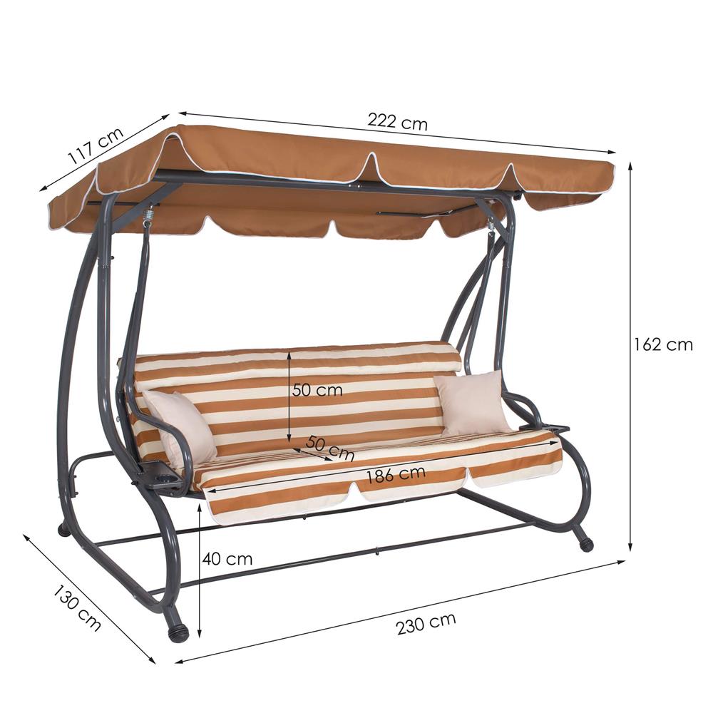 Balansoar leagan pat 4 persoane Sersimo Rimini, sarcina 300kg