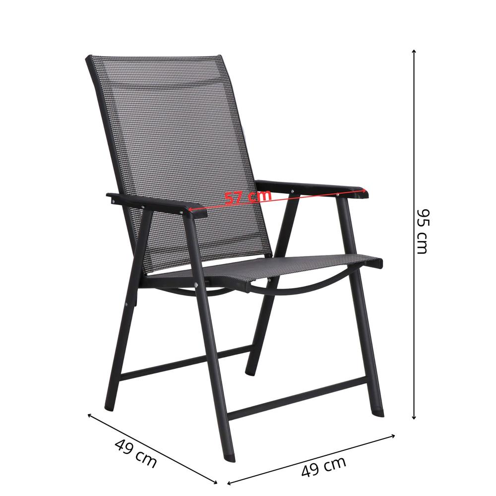 Scaun de gradina metalic, pliabil, 95x57x66cm, maxim 150kg, gri