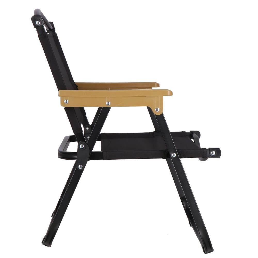 Scaun metalic plabil pentru gradina, camping sau plaja, 50x53x61cm, negru