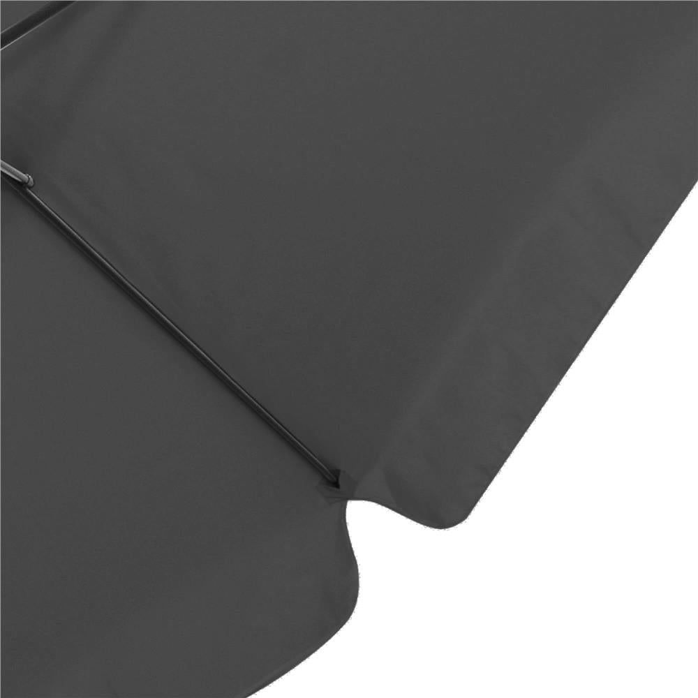 Umbrela de gradina cu brat lateral banana, cu husa, 300cm, gri