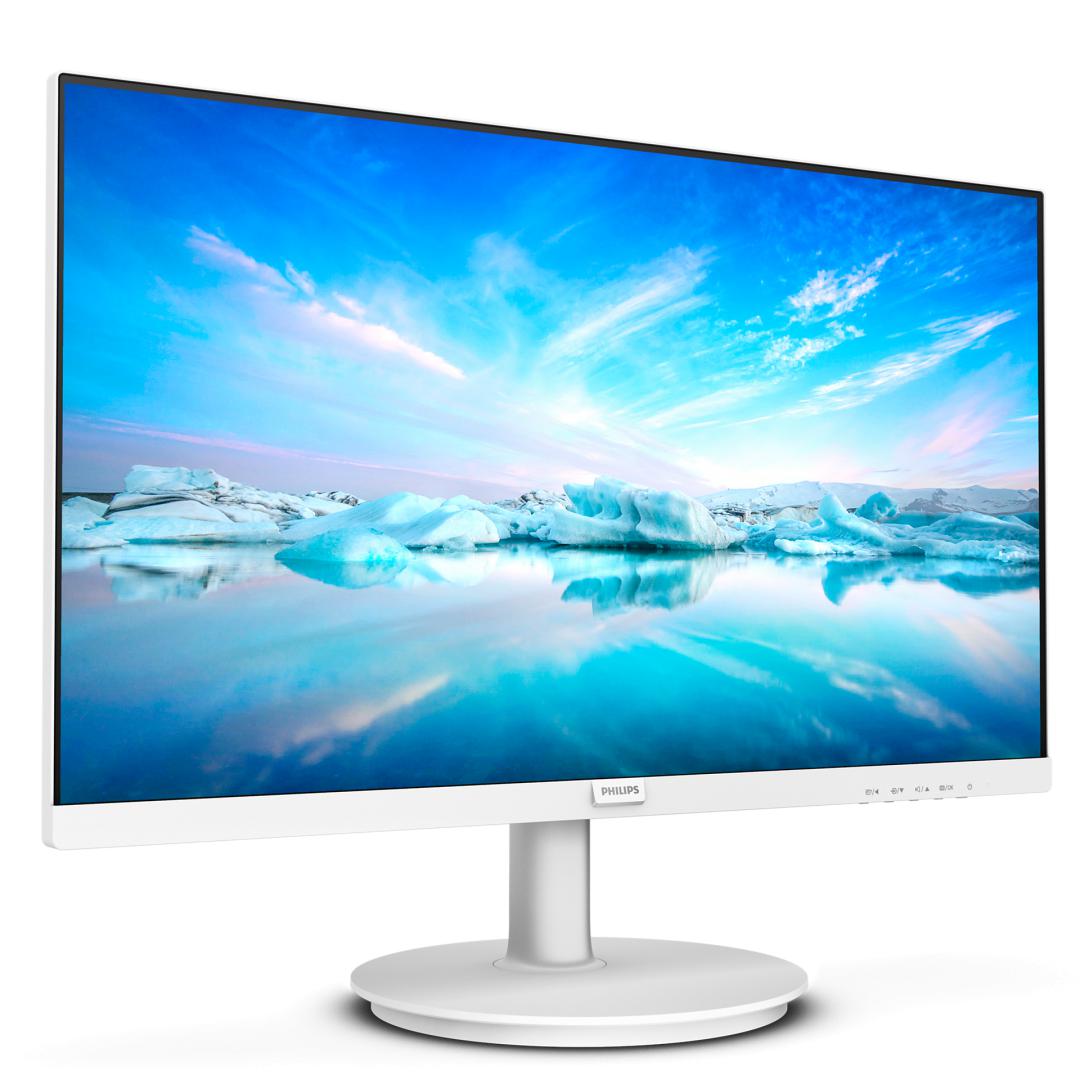Monitor Philips 23.8" IPS FHD 1920x1080 100Hz 4ms FlickerFree Boxe 2Wx2 VGA HDMI Alb "241V8AW/00" ( timbru verde 7 lei )