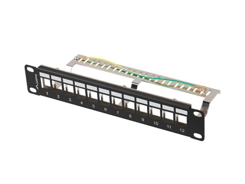 Lanberg Patch panel gol 12 porturi 1U 10" ng V2