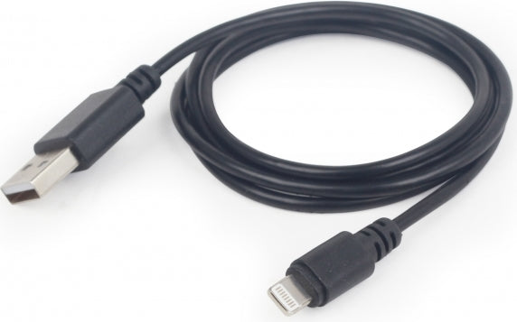 CABLU alimentare si date GEMBIRD, pt. smartphone, USB 2.0 (T) la Lightning (T), 2m, negru, "CC-USB2-AMLM-2M"